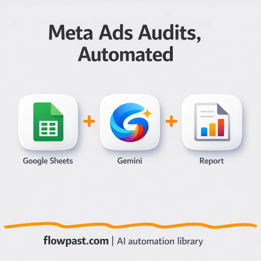 Meta Ad Library to Google Sheets, scored by Gemini - n8n workflow automation template