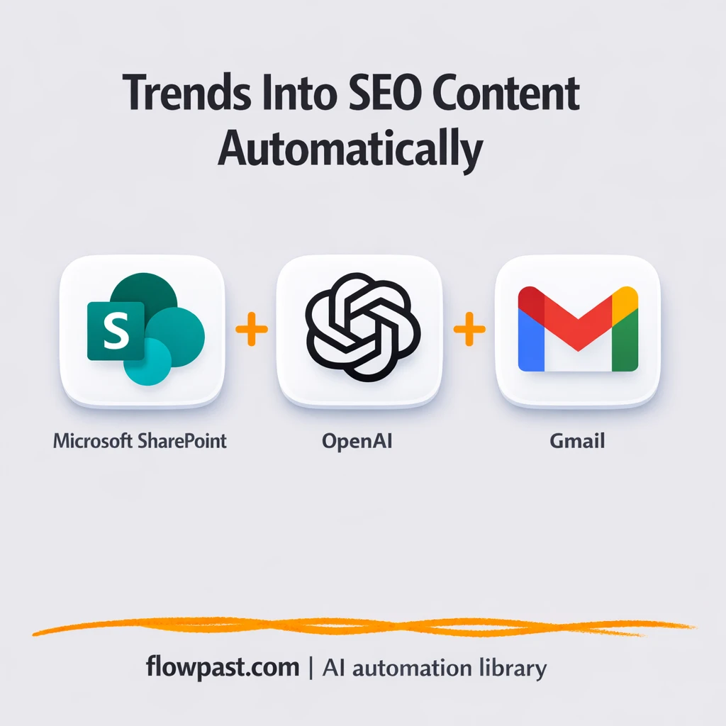 SharePoint to Gmail, newsletter drafts ready for approval - n8n workflow automation template
