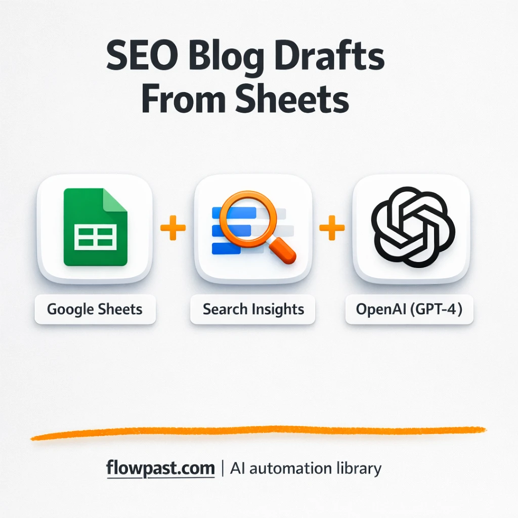 Google Sheets + SerpAPI: blog drafts ready to edit - n8n workflow automation template