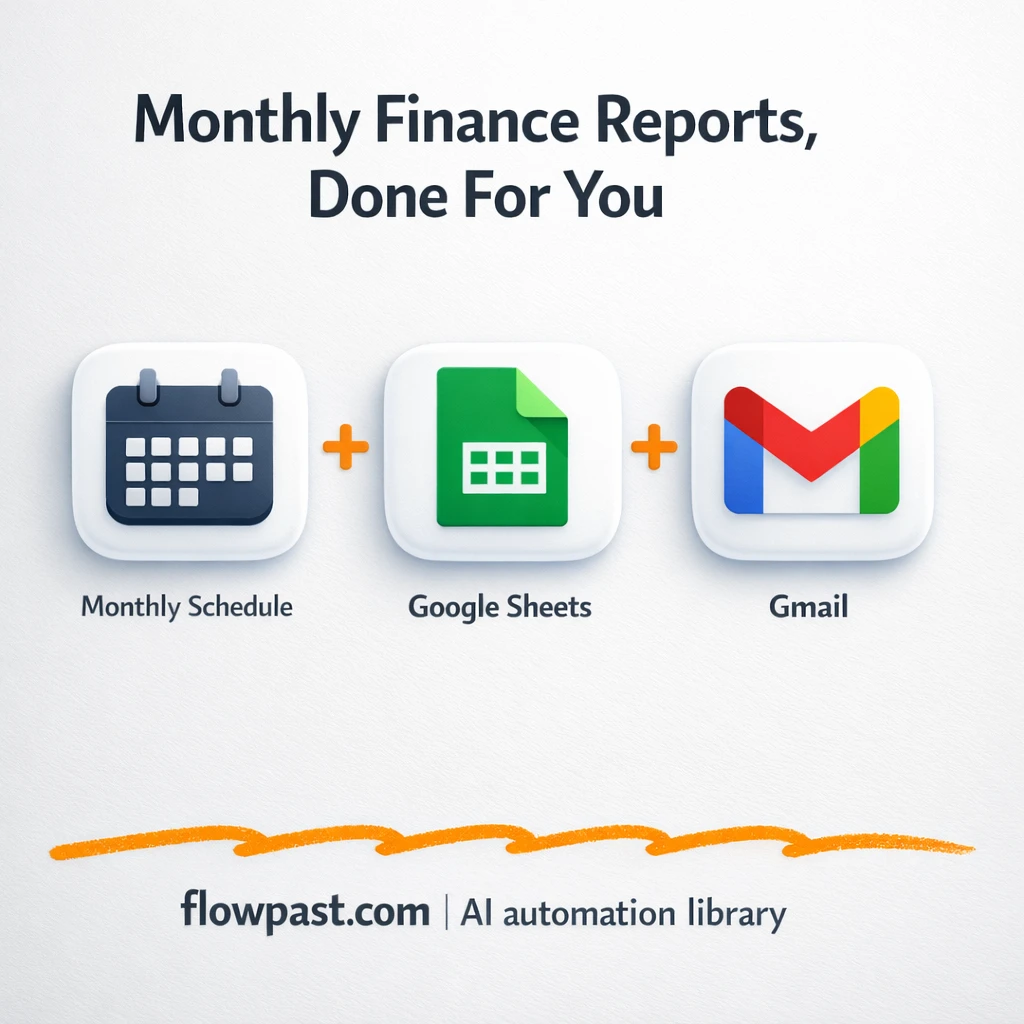 Google Sheets to Gmail, monthly finance reports done - n8n workflow automation template