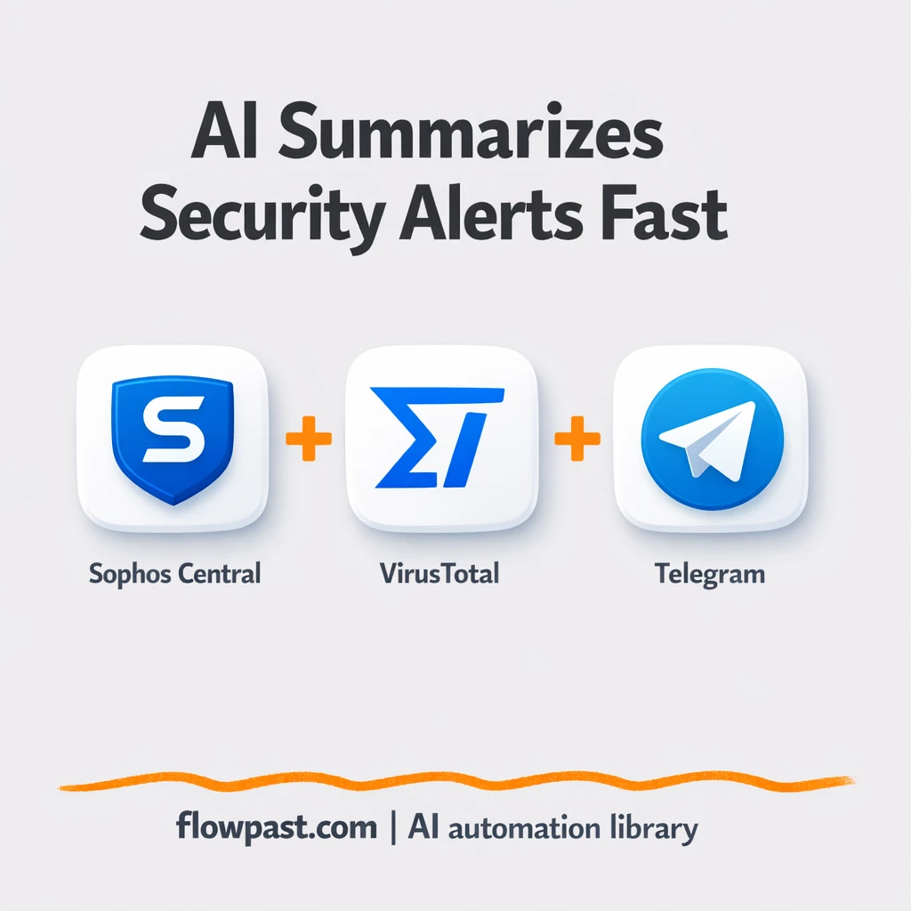 Sophos to Telegram, clearer alerts with VirusTotal - n8n workflow automation template