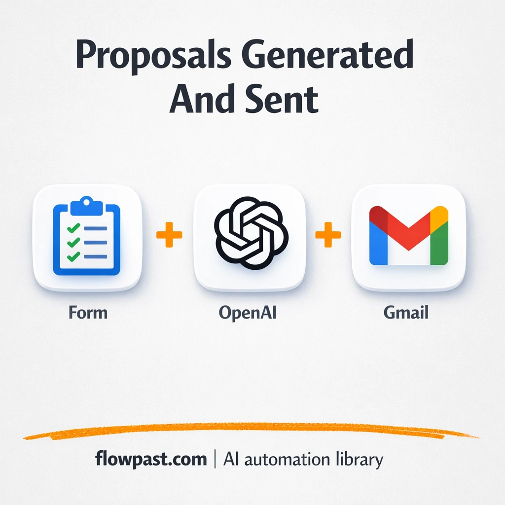 OpenAI + Gmail proposals, polished PDFs sent fast - n8n workflow automation template