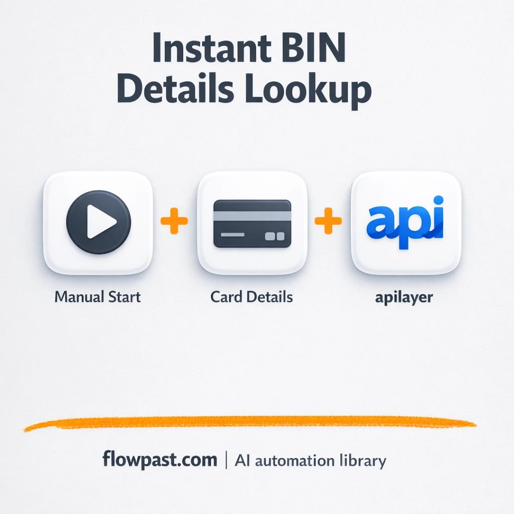 apilayer to Gmail, BIN details sent instantly - n8n workflow automation template