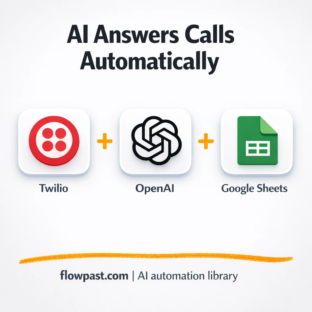 Twilio + Google Sheets: calls booked and logged - n8n workflow automation template