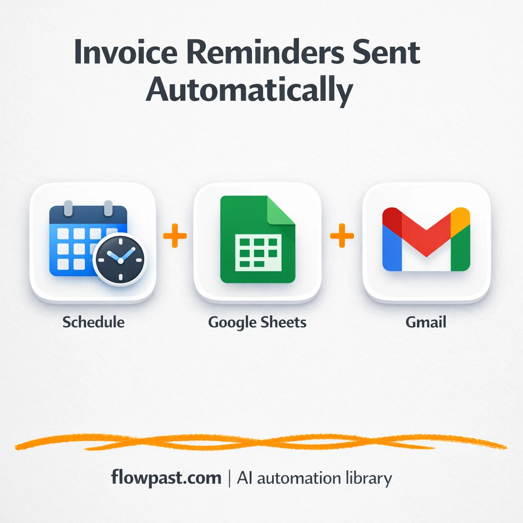 Google Sheets to Gmail, invoice reminders sent for you - n8n workflow automation template