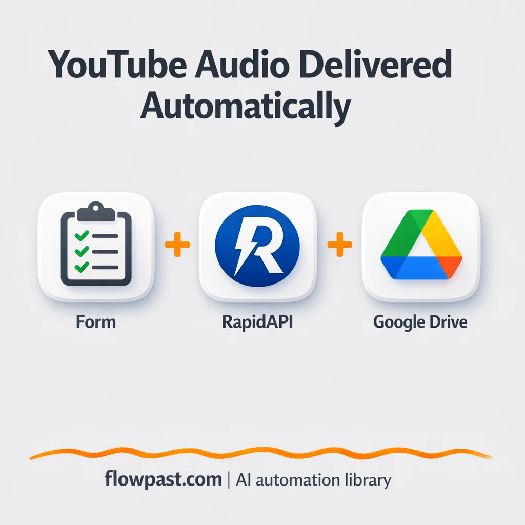 YouTube to Google Drive, MP3 links sent by email - n8n workflow automation template