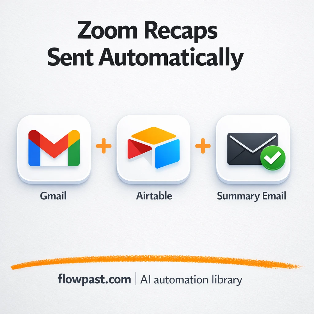 Zoom to Airtable, session notes logged from Gmail - n8n workflow automation template