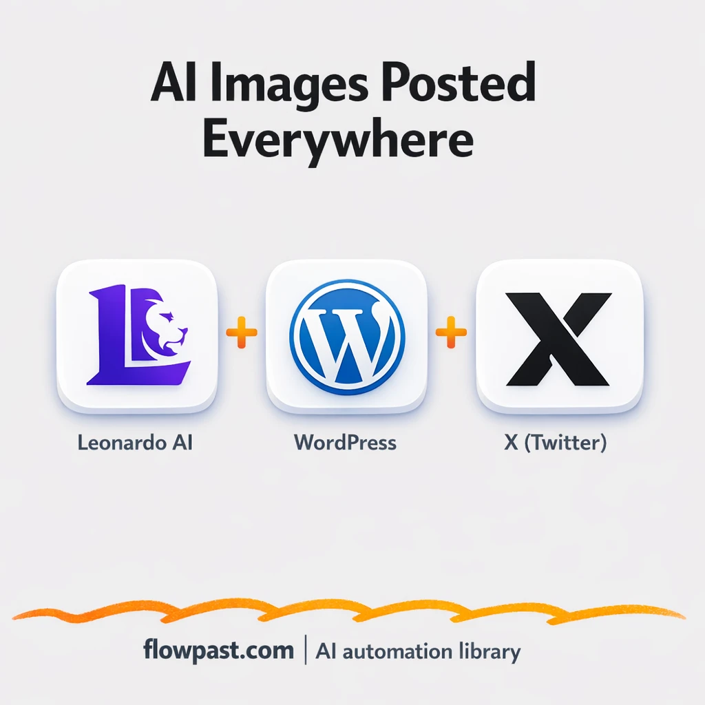 Leonardo AI to WordPress, images ready to publish - n8n workflow automation template