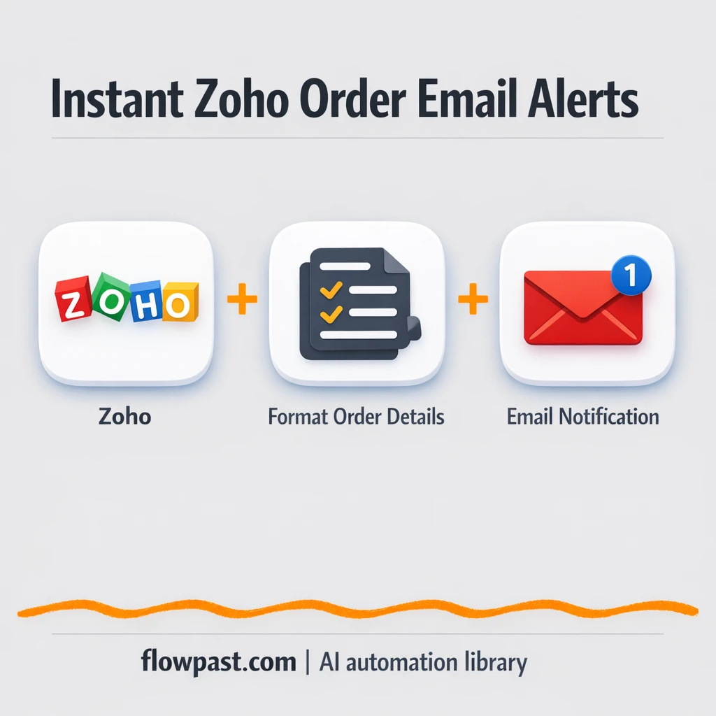 Zoho Commerce to Gmail, new order emails instantly - n8n workflow automation template