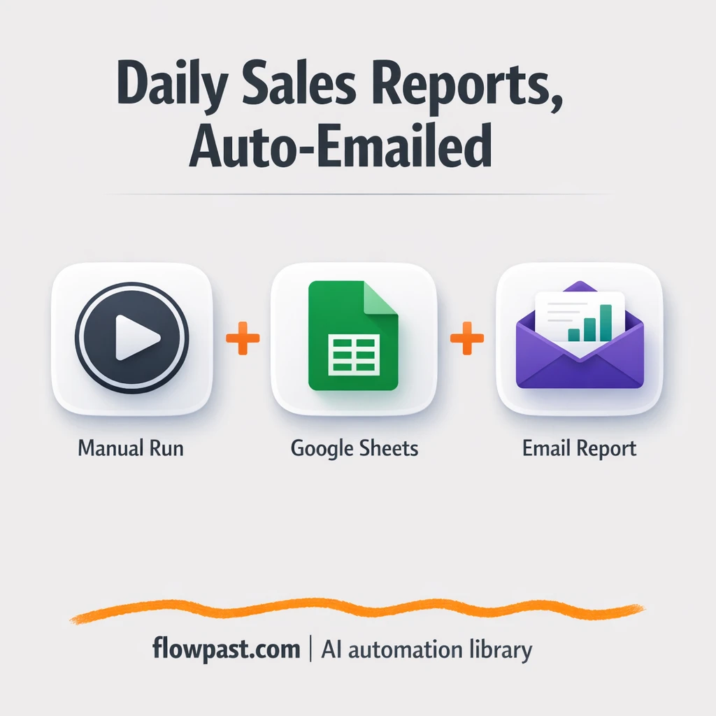 Google Sheets to Gmail, daily sales recap emails - n8n workflow automation template