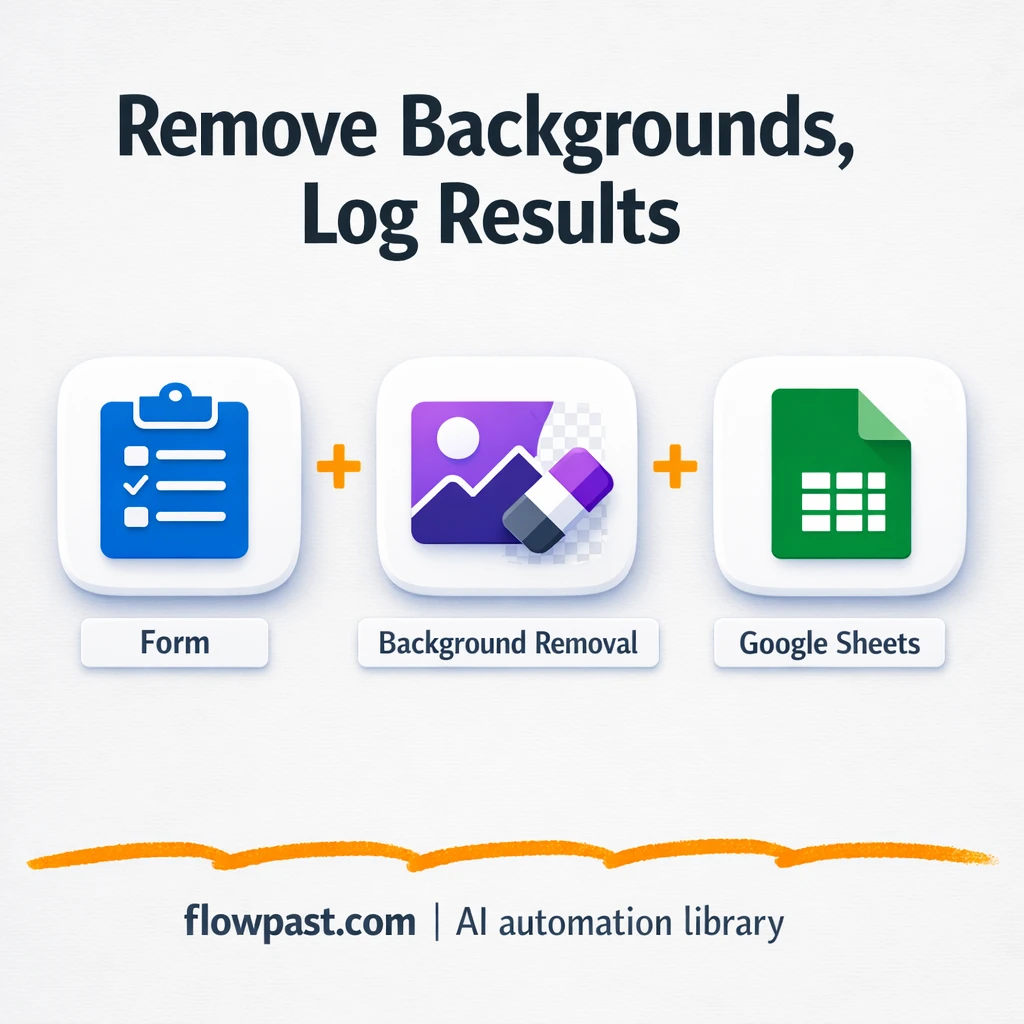Background Remover AI to Google Sheets, tracked - n8n workflow automation template