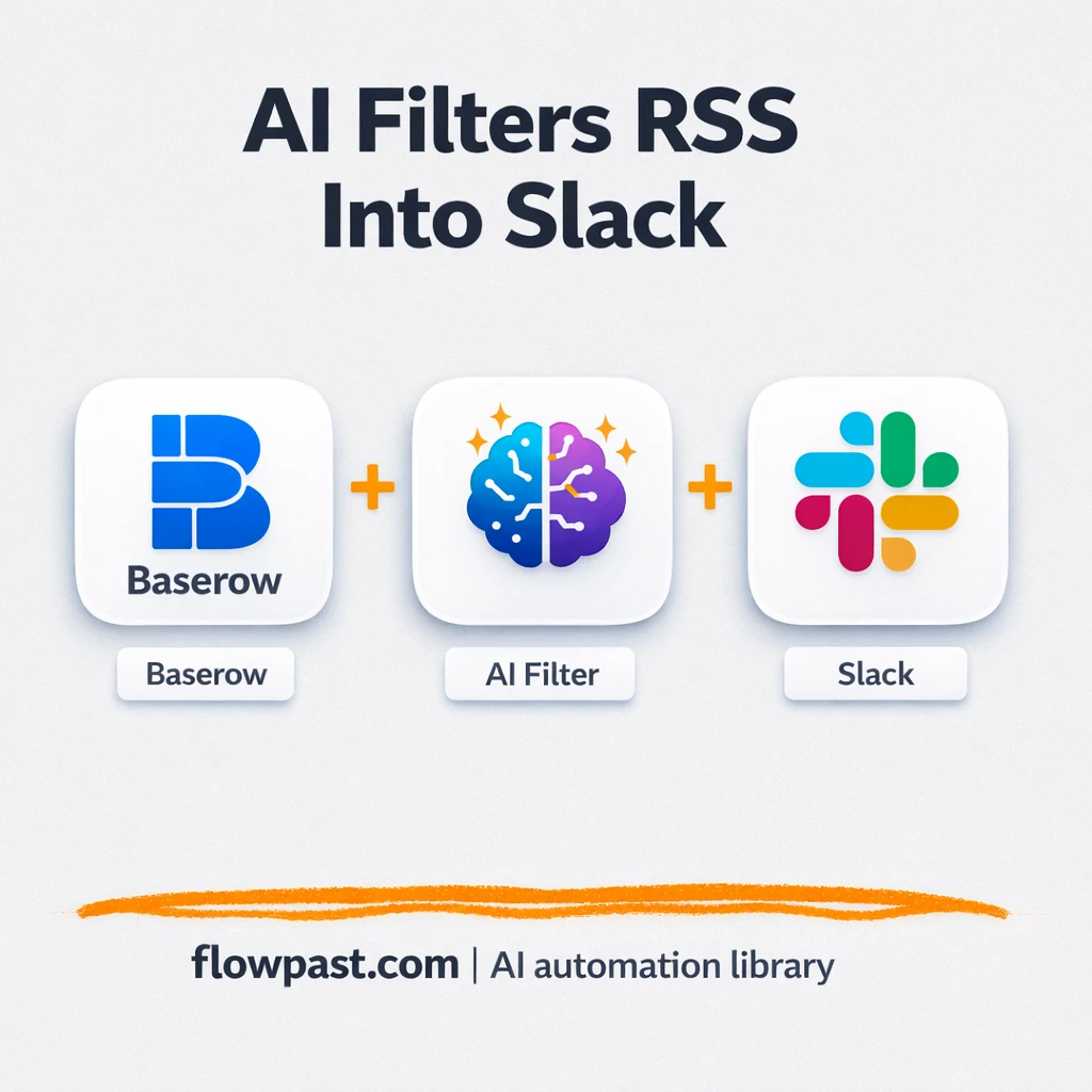 RSS to Slack, only new articles hit your channel - n8n workflow automation template