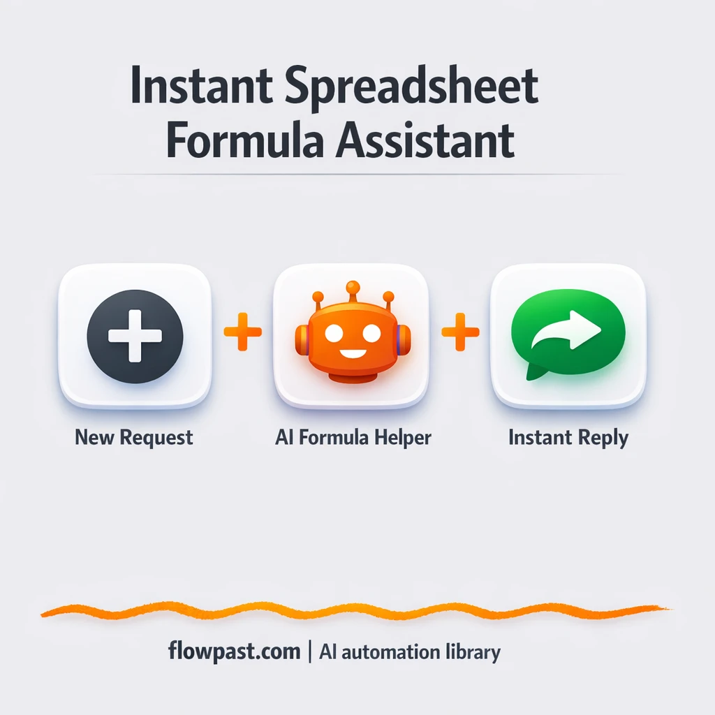 Excel + Google Sheets: instant formula answers - n8n workflow automation template