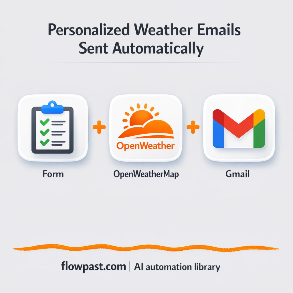 OpenWeather to Gmail, weather emails written for you - n8n workflow automation template