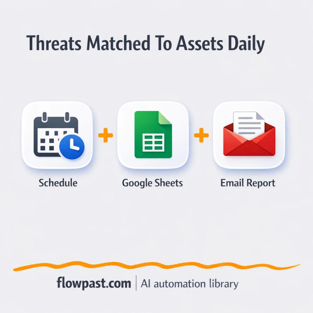 Google Sheets + Gmail: cleaner CVE summaries daily - n8n workflow automation template