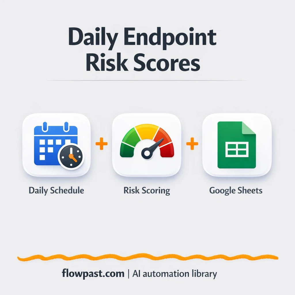 Google Sheets + Email: ranked endpoint risk list - n8n workflow automation template