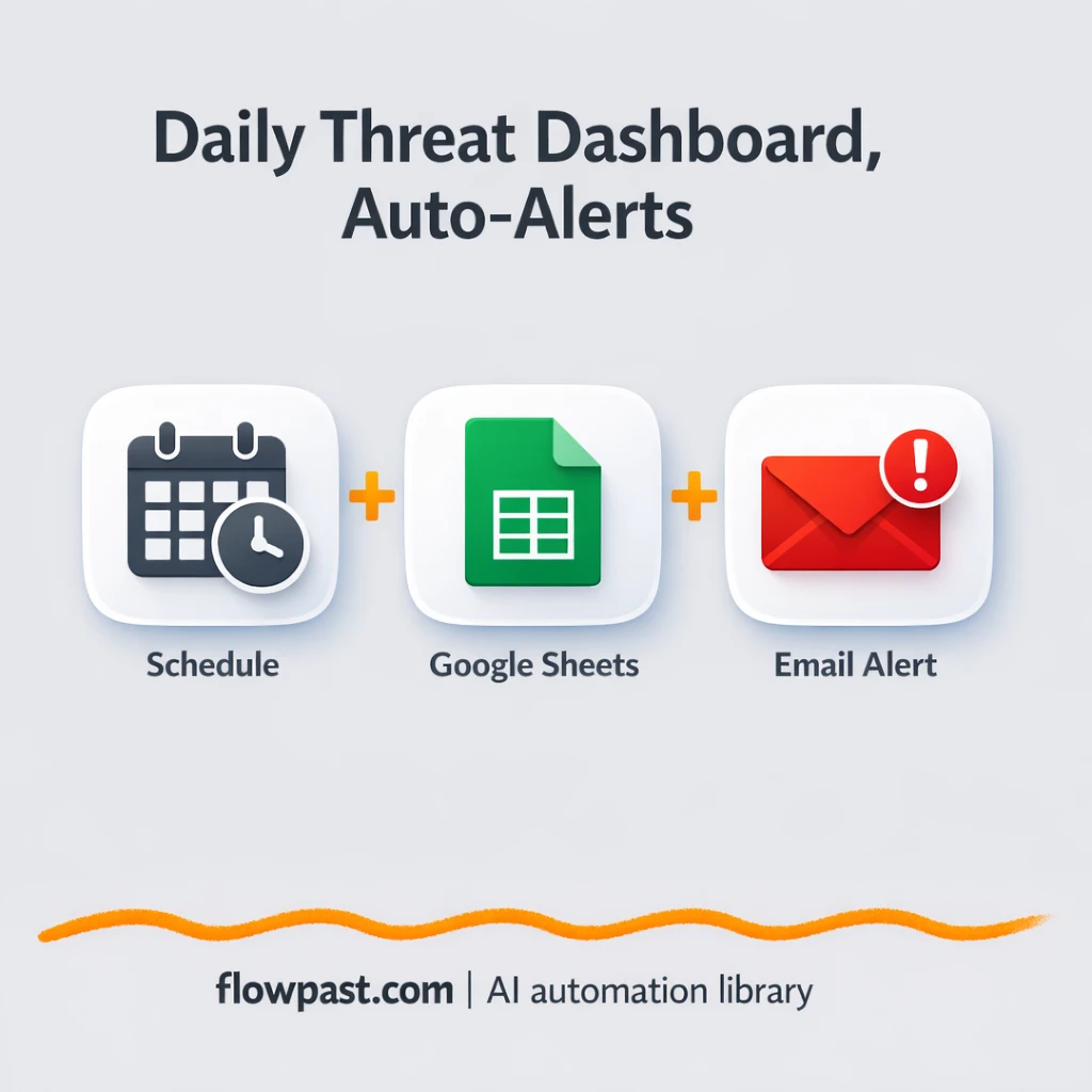 Gmail + Google Sheets: threat intel alerts logged - n8n workflow automation template