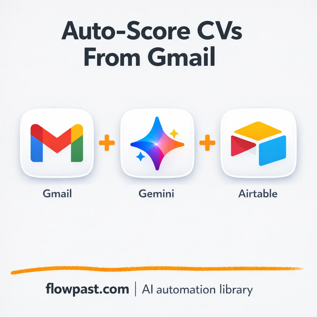 Gmail to Airtable, ranked resumes without the slog - n8n workflow automation template