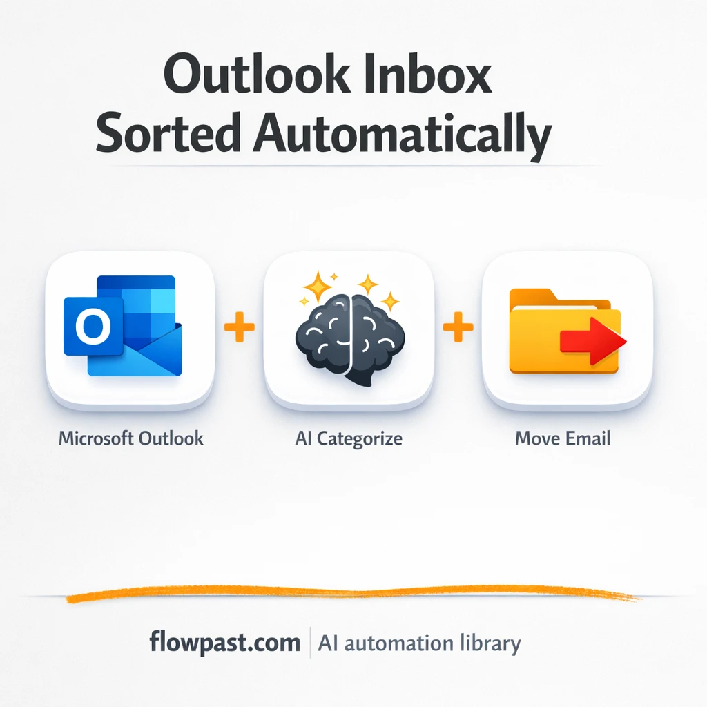 Microsoft Outlook + OpenRouter: inbox sorting that sticks - n8n workflow automation template