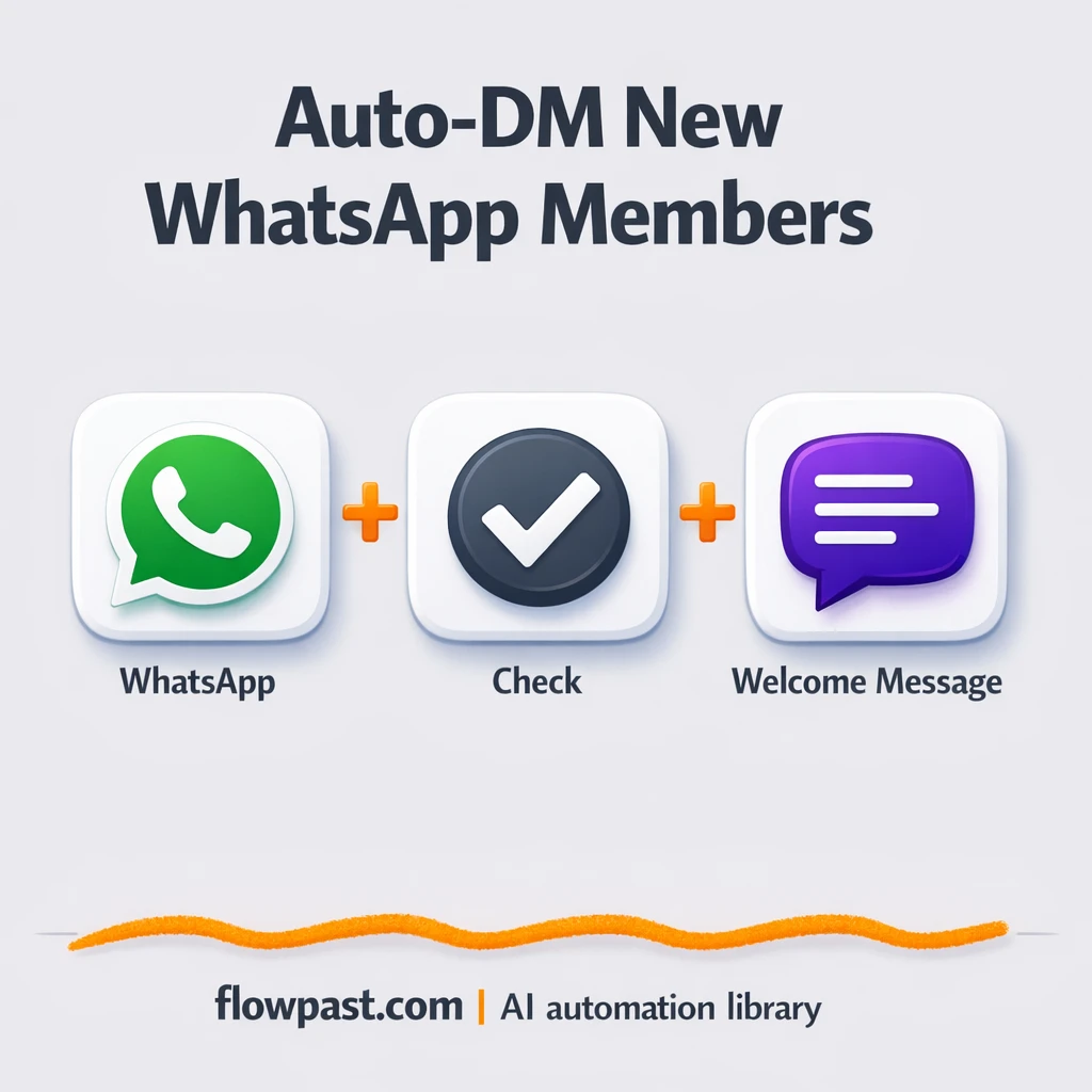 WhatsApp + Evolution API: welcome every new member - n8n workflow automation template