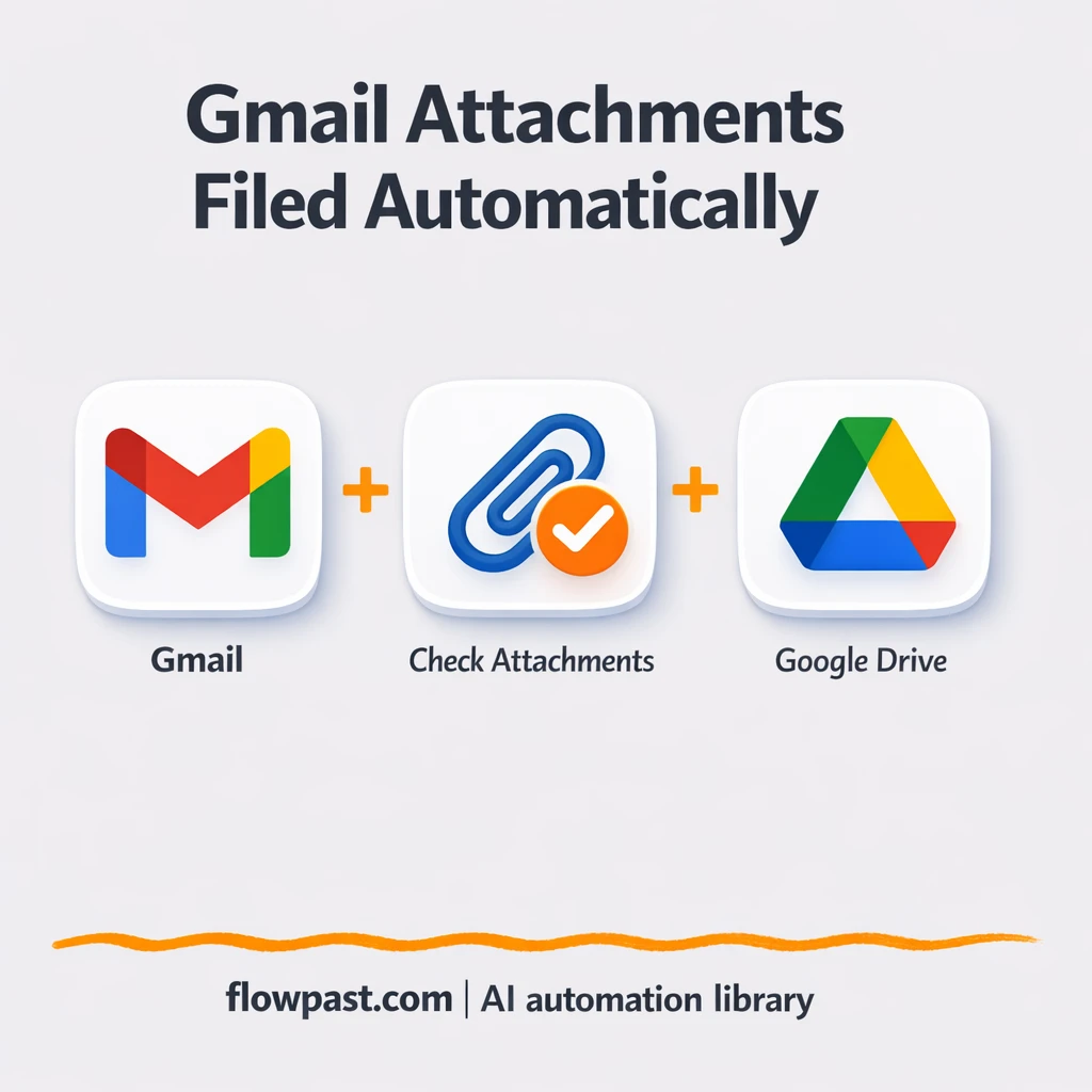 Gmail to Google Drive, attachments filed automatically - n8n workflow automation template