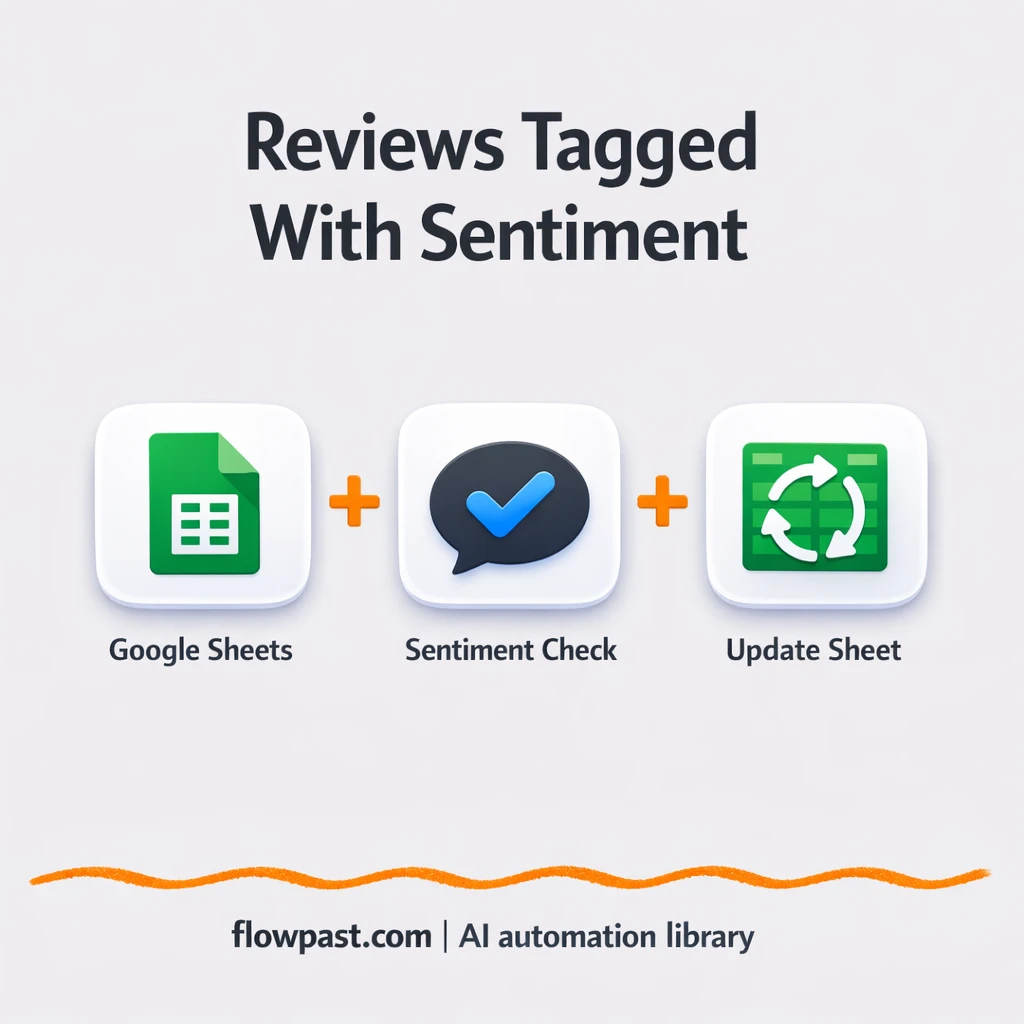 Google Sheets + Slack: flag negative reviews fast - n8n workflow automation template