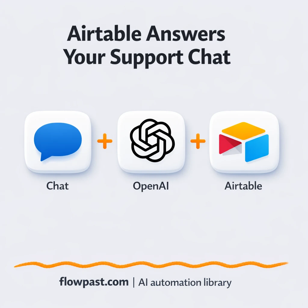 Airtable + OpenAI: instant FAQ answers in chat - n8n workflow automation template