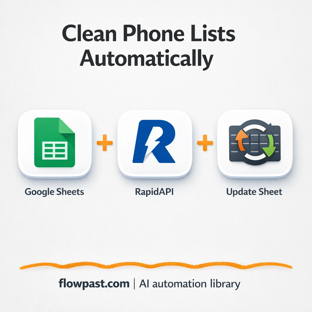 Google Sheets + RapidAPI: clean phone leads fast - n8n workflow automation template