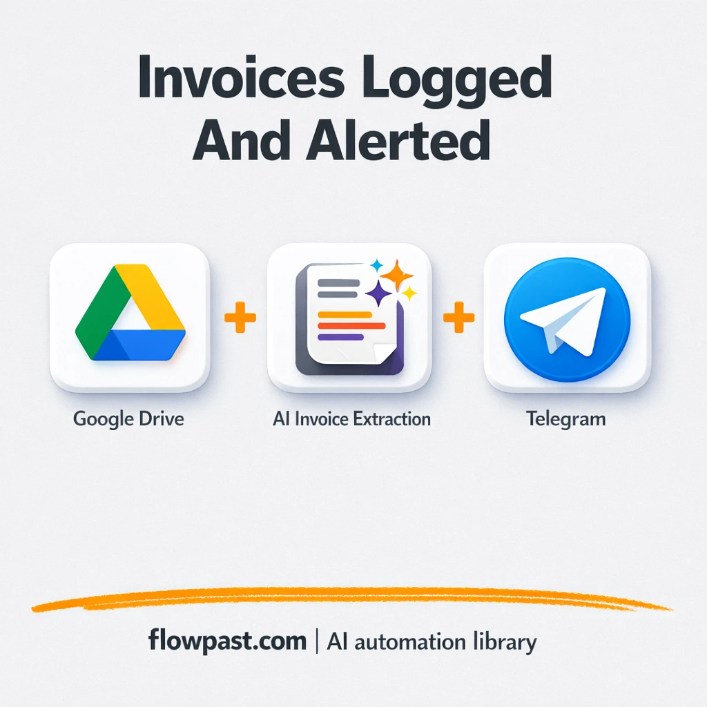 Google Drive to Google Sheets, invoices logged clean - n8n workflow automation template