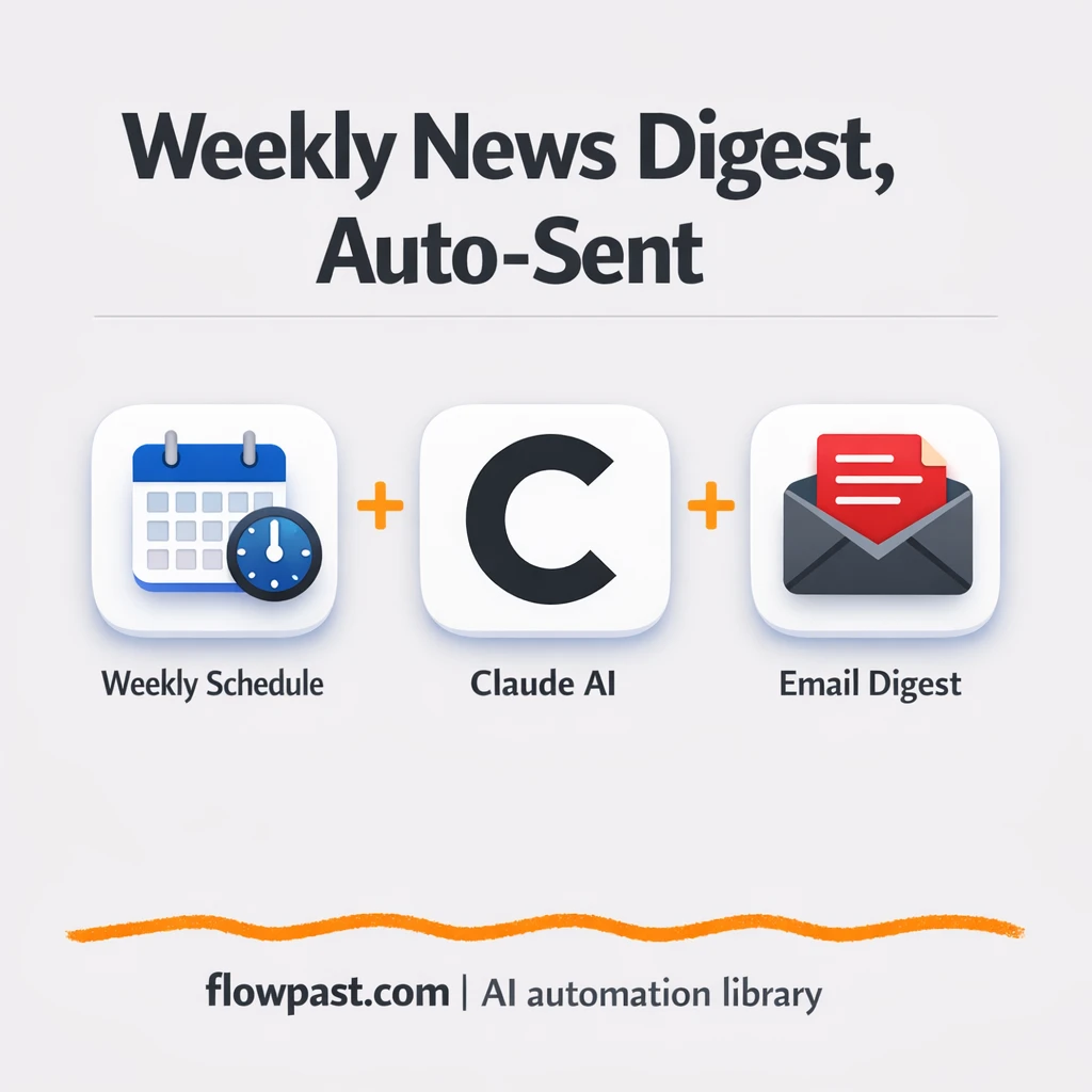 OpenRouter + Email: weekly news brief, ready to send - n8n workflow automation template