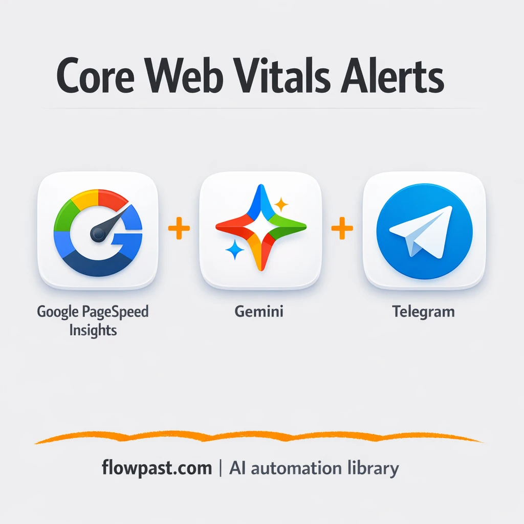 Telegram + Google Sheets for Core Web Vitals alerts - n8n workflow automation template