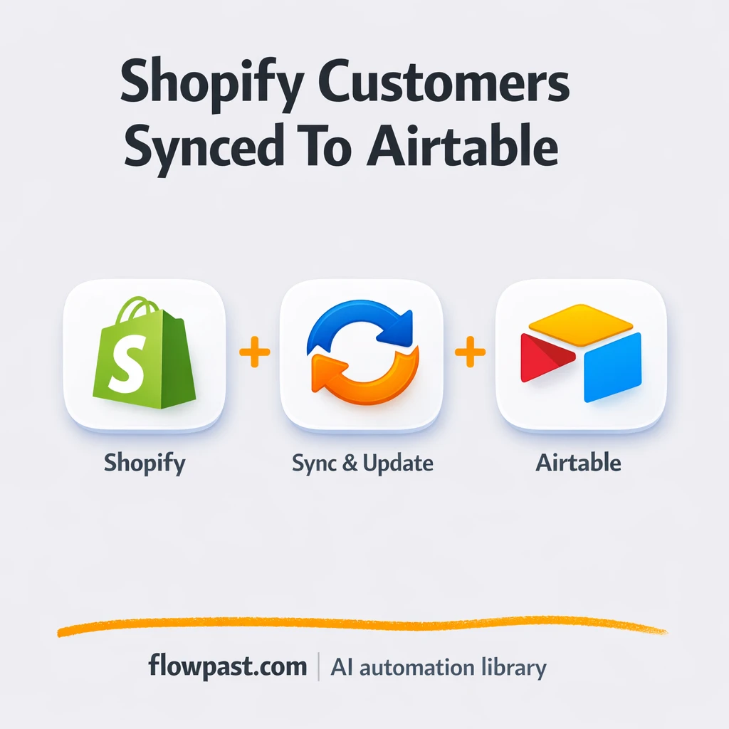 Shopify to Airtable, orders and customers stay clean - n8n workflow automation template