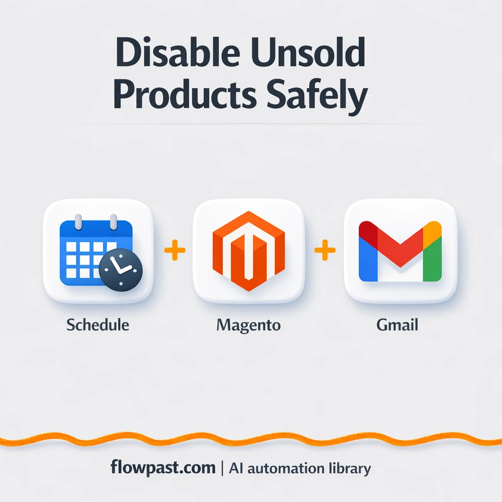 Magento 2 + Gmail: approve and disable dead SKUs - n8n workflow automation template