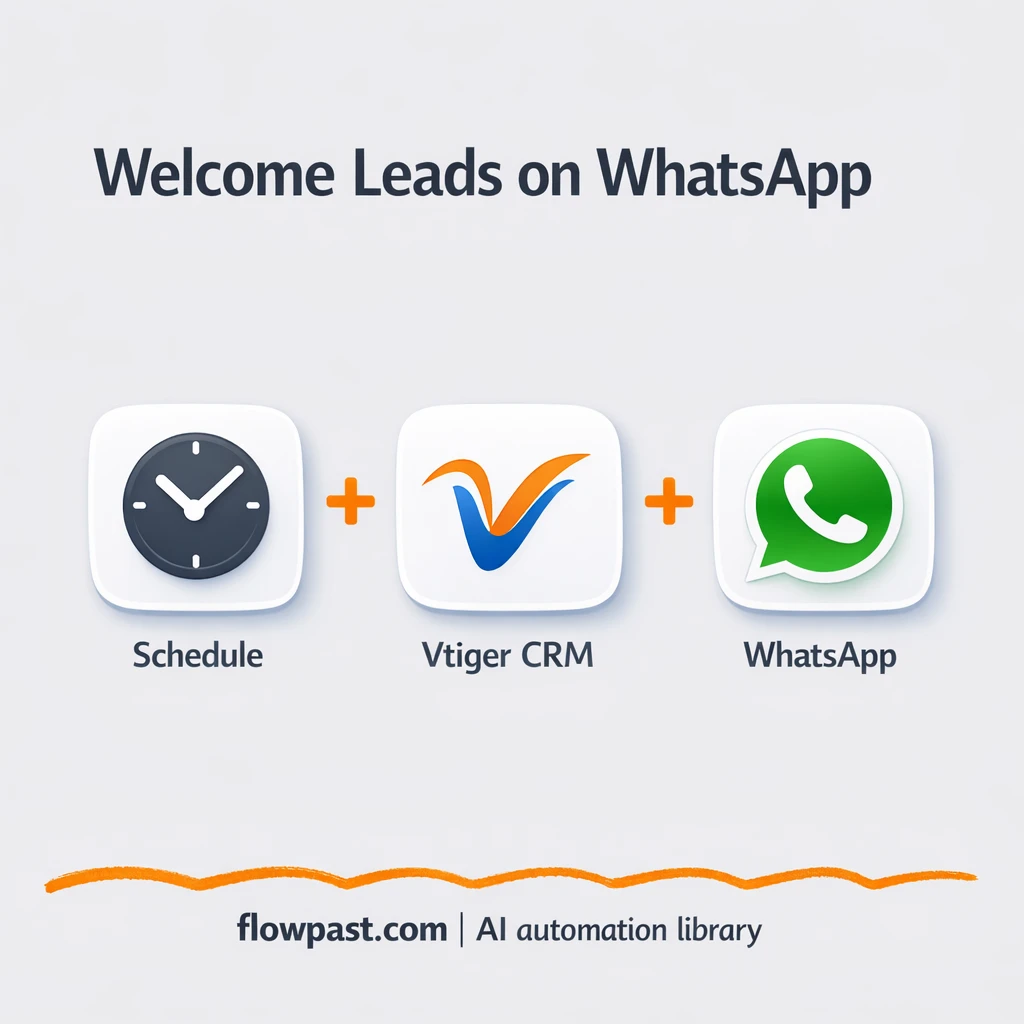 Vtiger to WhatsApp, greet every new lead fast - n8n workflow automation template