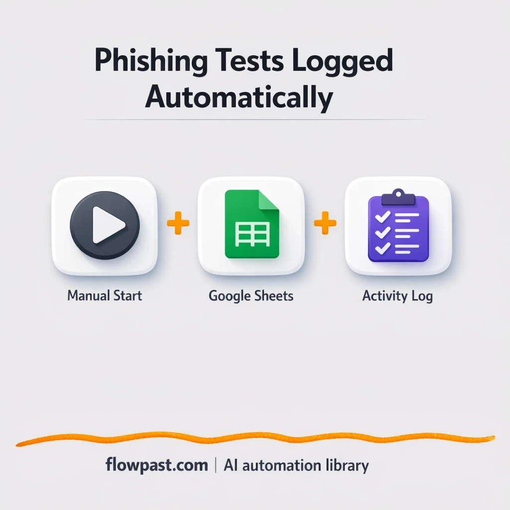 Google Sheets + Gmail, phishing test logs you can trust - n8n workflow automation template