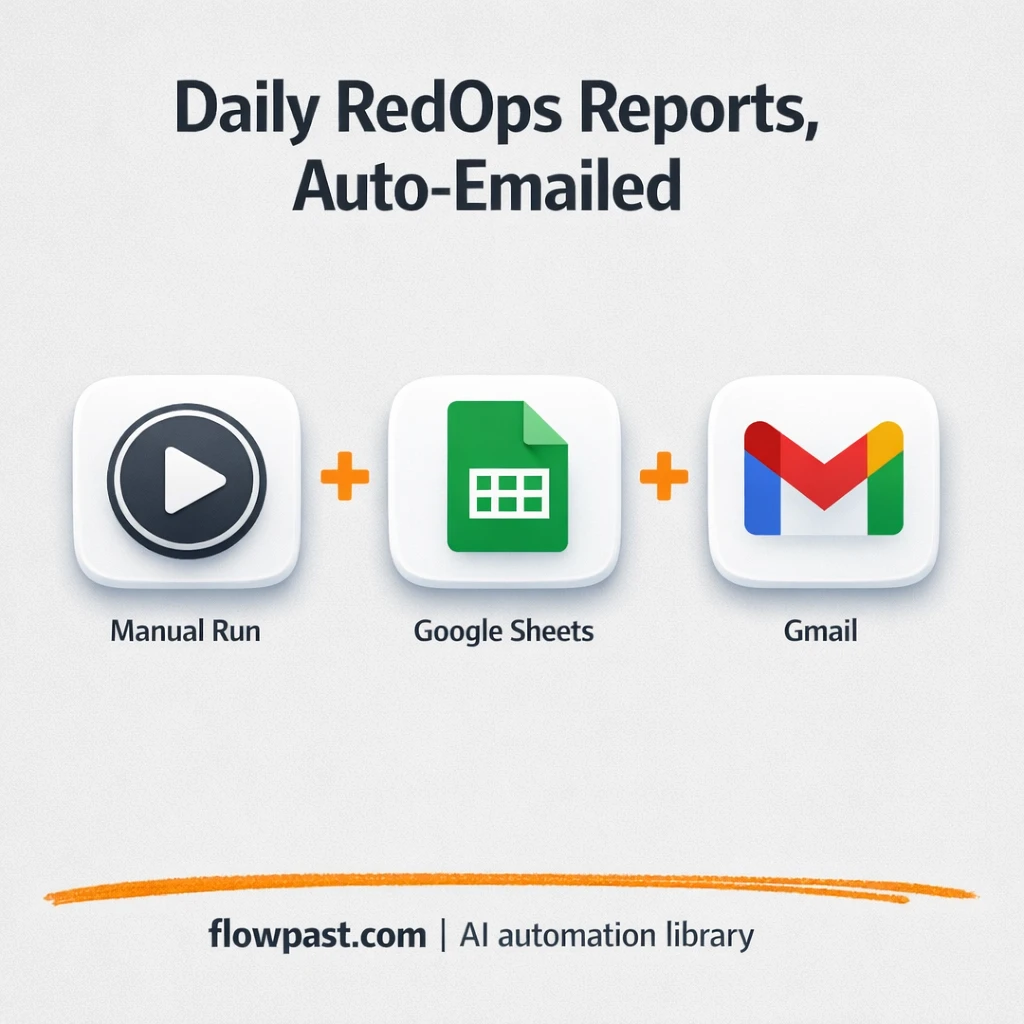 Google Sheets to Gmail, audit-ready RedOps reports - n8n workflow automation template
