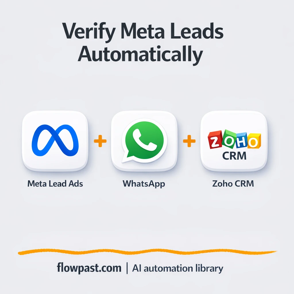 Meta Lead Ads + Zoho CRM: only verified leads - n8n workflow automation template
