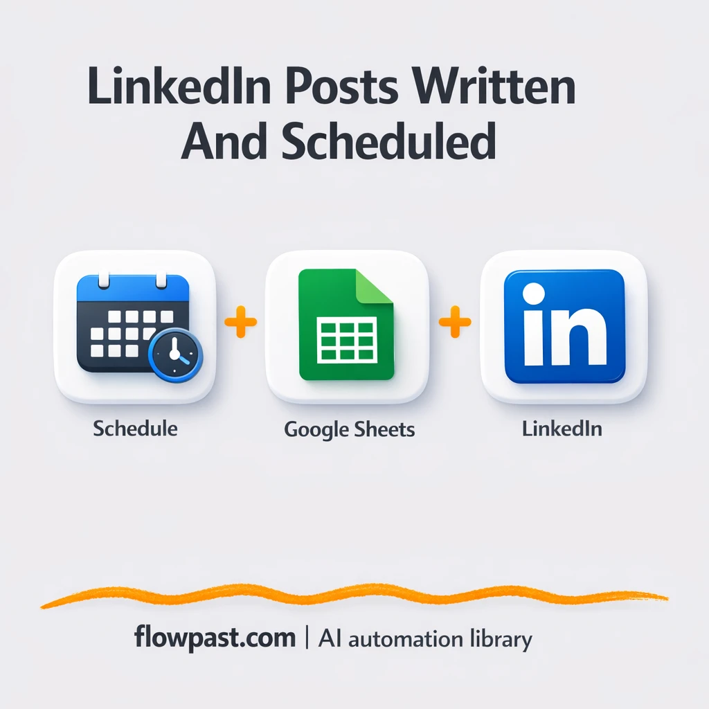 Google Sheets to LinkedIn, posts published consistently - n8n workflow automation template