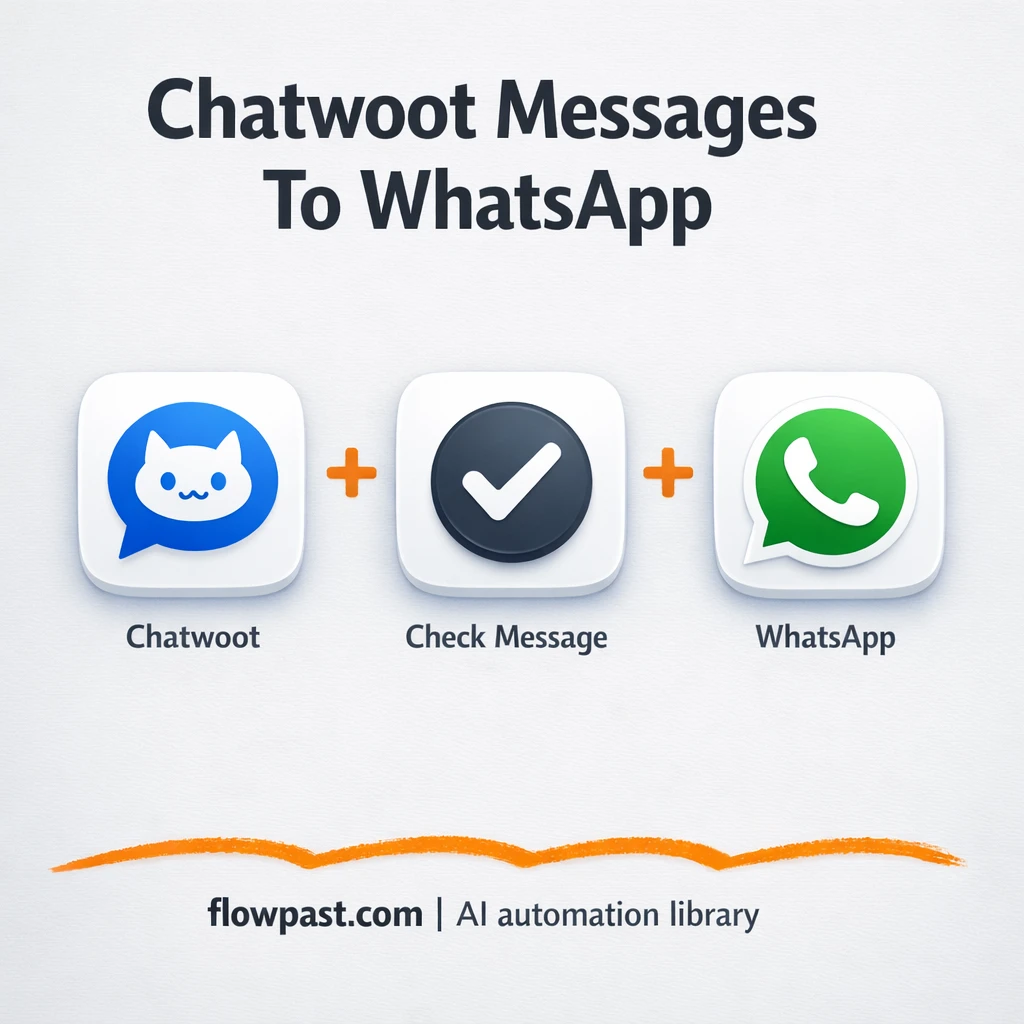 Chatwoot to WhatsApp, send replies and media clean - n8n workflow automation template