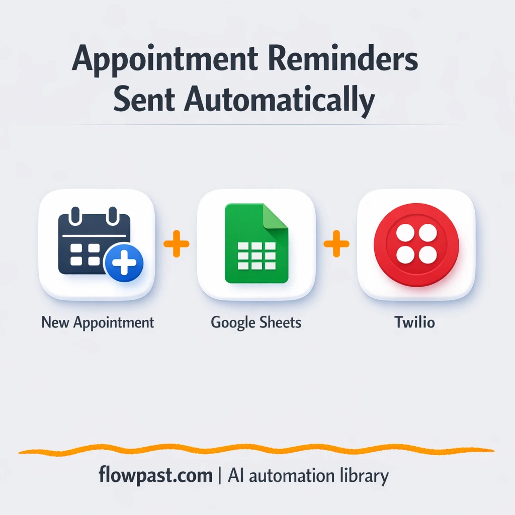 Twilio + Google Sheets: no show proof reminders - n8n workflow automation template