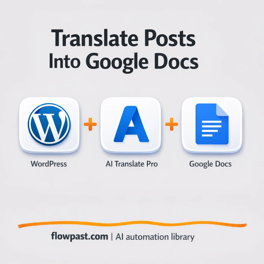 WordPress to Google Docs, translations ready to review - n8n workflow automation template