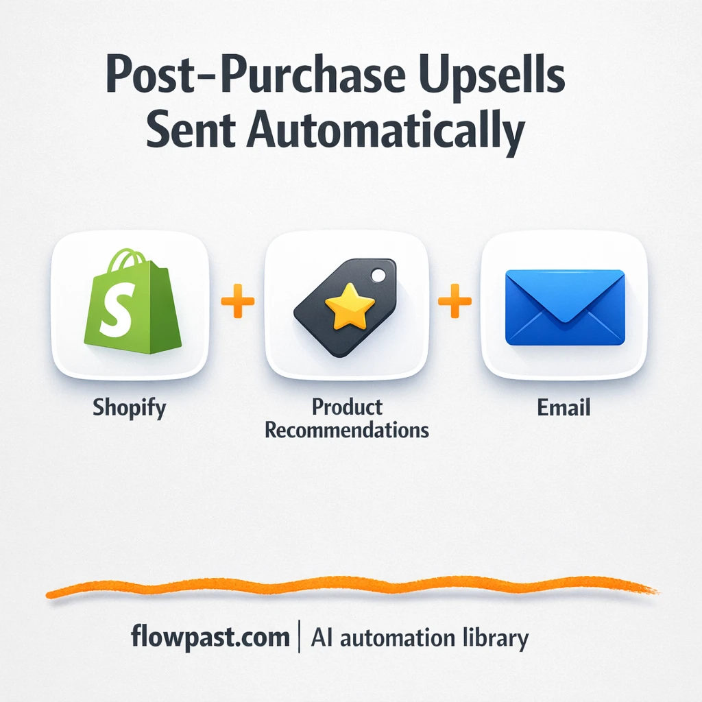 Shopify + Gmail: post purchase upsells that convert - n8n workflow automation template
