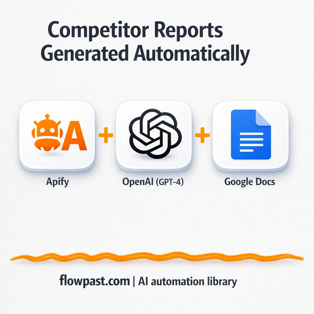 Apify to Google Docs, competitor reports ready to share - n8n workflow automation template