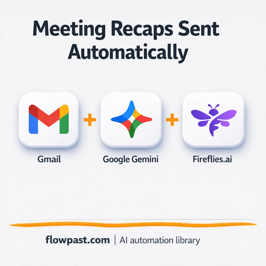 Fireflies to Gmail, client-ready meeting recaps - n8n workflow automation template