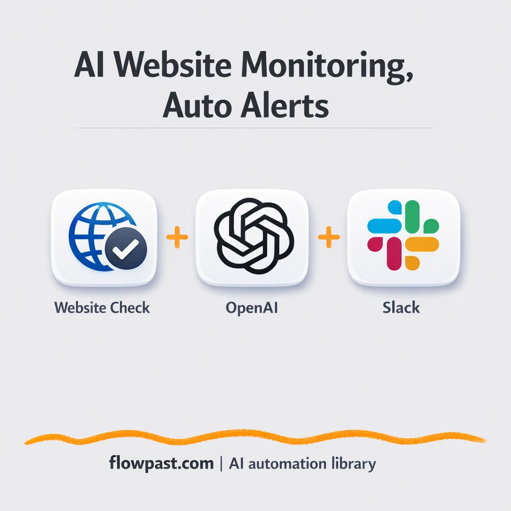 Google Sheets to Slack, website issues caught early - n8n workflow automation template