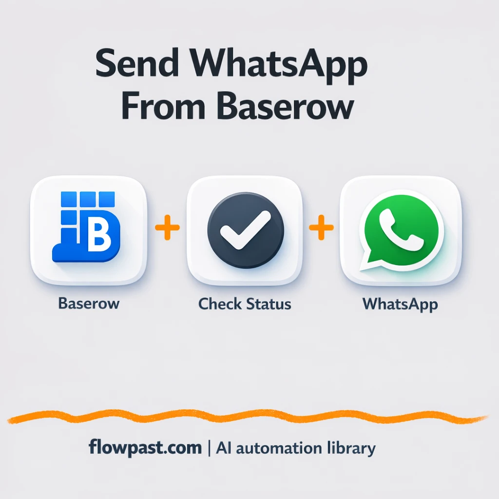 Baserow + WhatsApp: send messages, log every send - n8n workflow automation template