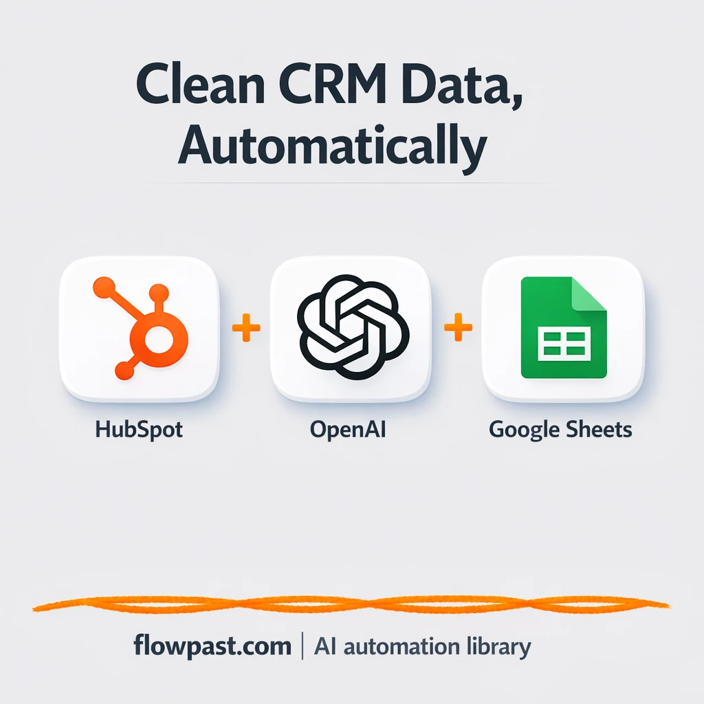 HubSpot + Google Sheets: one clean contact list - n8n workflow automation template