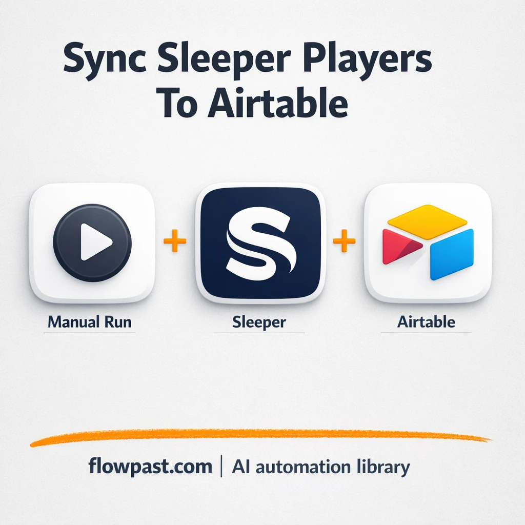 Sleeper to Airtable, always current player data - n8n workflow automation template