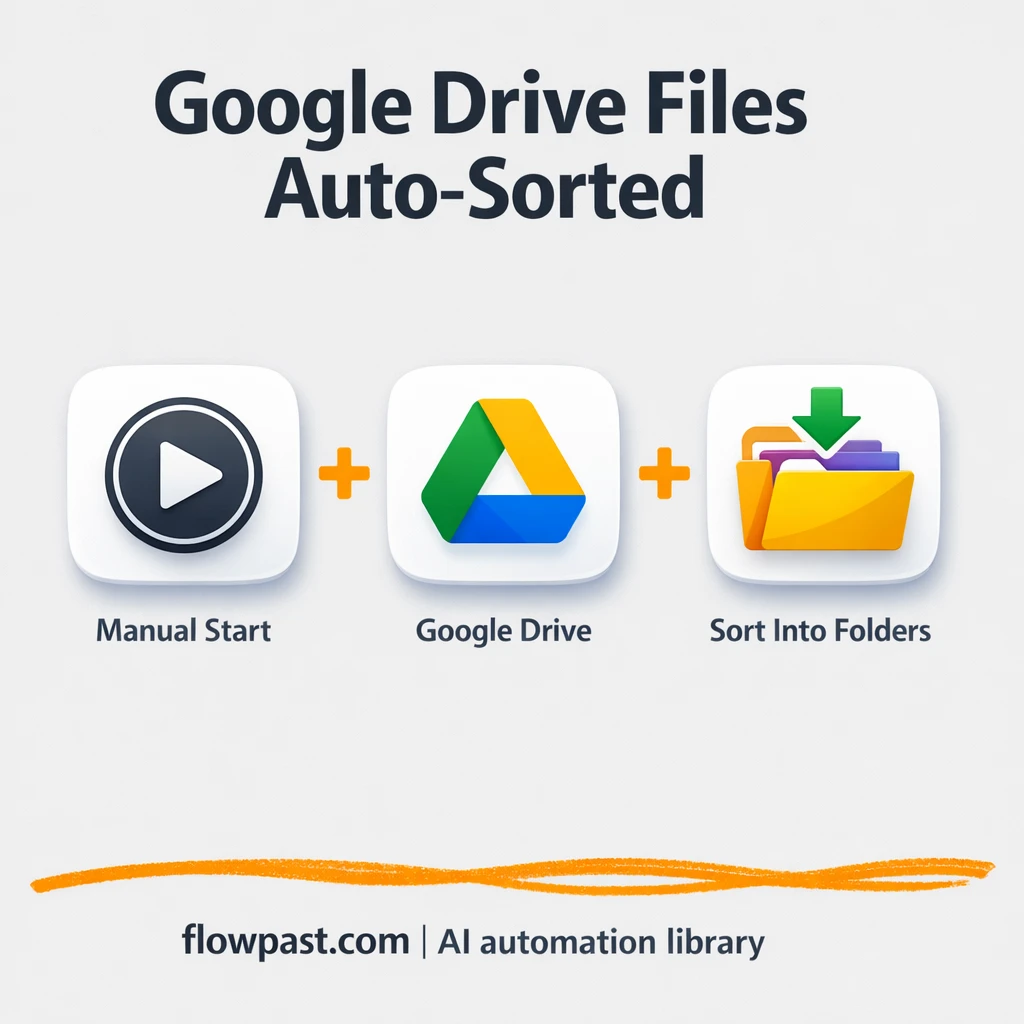 Google Drive sorting that keeps uploads organized - n8n workflow automation template