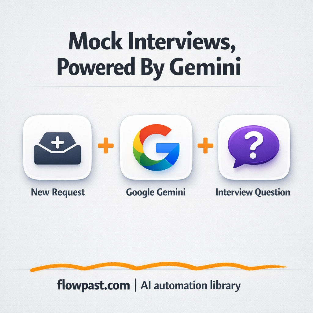 Google Gemini + Gmail: mock interviews that adapt - n8n workflow automation template